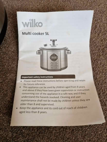 Photo of free Wilko 5l multi cooker SPARES/REPAIR (Barlborough, S43) #3