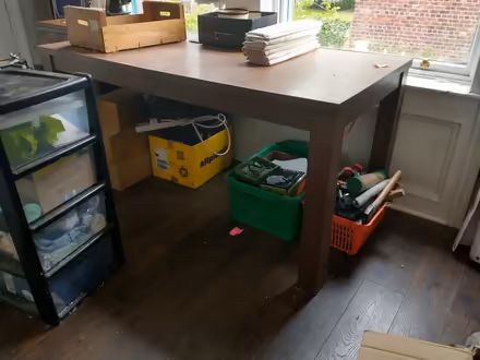 Photo of free Large, dark-wood dining table (LS13, Bramley) #1