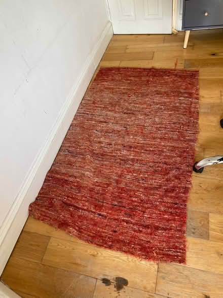 Photo of free Red woven cotton rug (Aldrington BN3) #1
