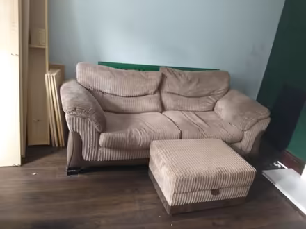 Photo of free Two seater sofa and ottoman (LS13, Bramley) #1