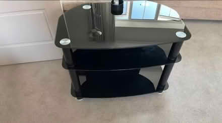 Photo of free Black glass tv stand (Cowley OX4) #2