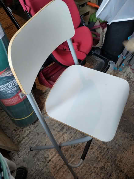 Photo of free Ikea white folding bar stool (St Ives PE27) #1