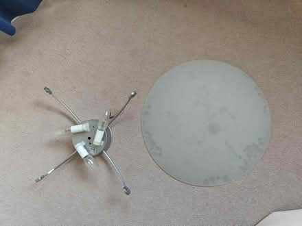 Photo of free Glass ceiling lights with three bulbs (Woking GU22) #1