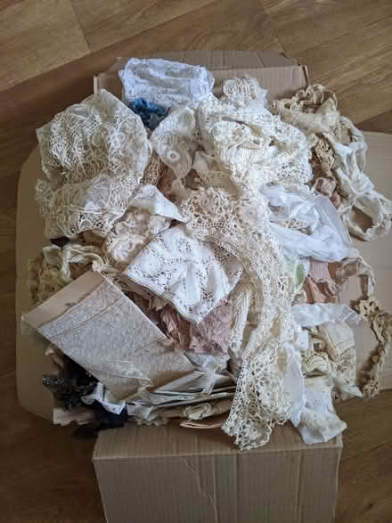Photo of free Box of old and vintage lace (Norton St. Philip BA2) #1