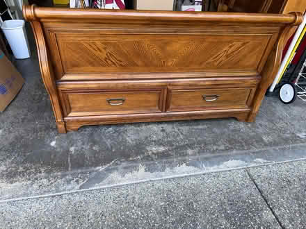 Photo of free Queen Sleigh bed frame (By Cascade Hospital Arlington) #3