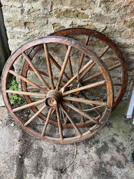Photo of free Cart wheels (Whitley, Wiltshire, SN12) #1