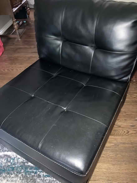 Photo of free 2 Black "Leather" Chairs (Decatur/Northlake/Briarlake) #2