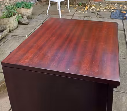 Photo of free Mahogany Veneer HiFi Cabinet With Storage for Vinyls (CT7) #3