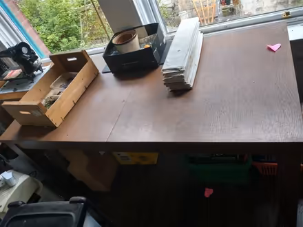 Photo of free Large, dark-wood dining table (LS13, Bramley) #2