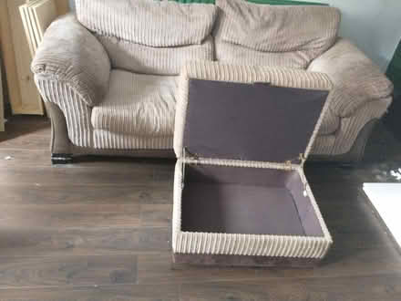 Photo of free Two seater sofa and ottoman (LS13, Bramley) #2