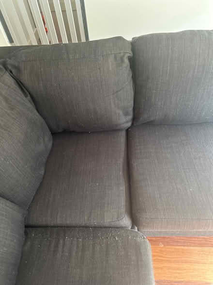 Photo of free 3-seater black couch with chaise (Gymea) #2