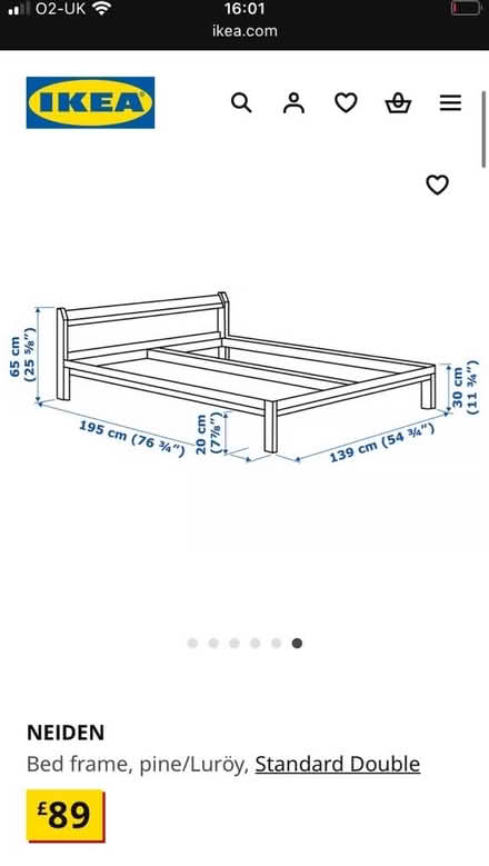 Photo of free Standard double bed (140 cm wide) (Barnes SW13) #2
