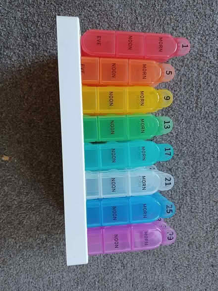 Photo of free pill organiser for 1 month, am, noon & pm (Summertown OX2) #1