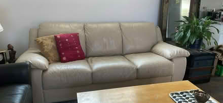 Photo of free Attractive leather couch (Richmond) #1