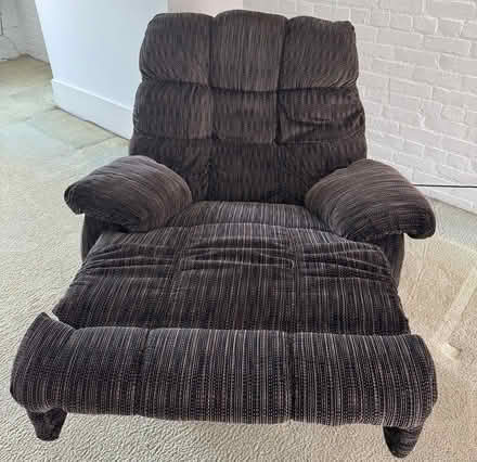 Photo of free Gray recliner chair (Capitol Hill) #2