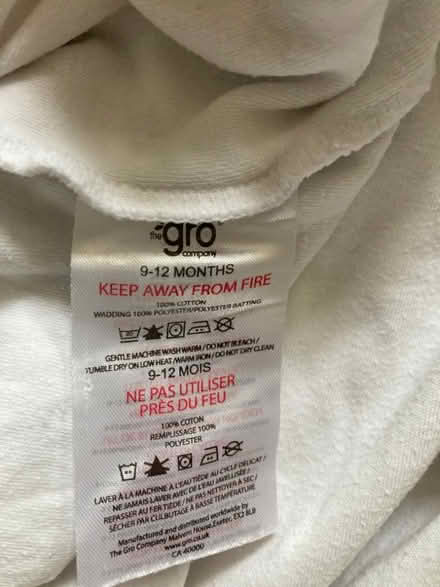 Photo of free 9-12m padded sleeve sleepsuit (Princes Risborough HP27) #2