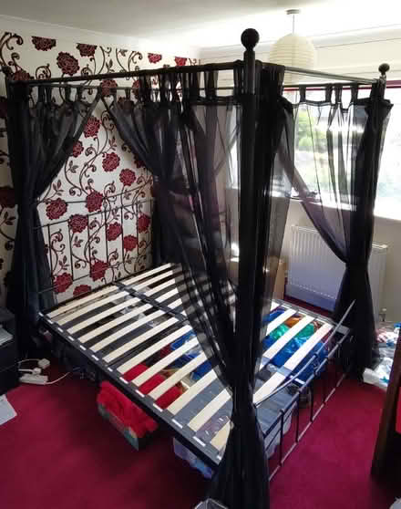 Photo of free Metal 4 post double bed frame (Eaton NR4) #1