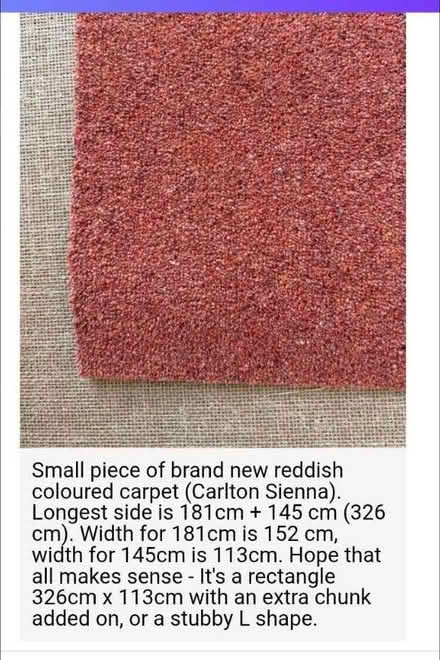 Photo of free Offcut New carpet (Chipping Norton OX7) #1