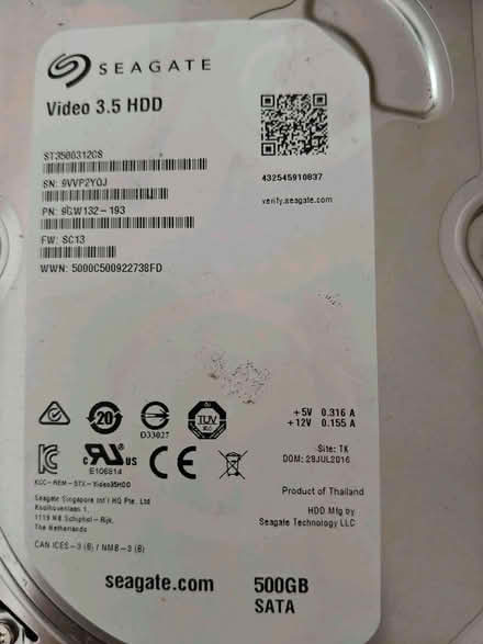 Photo of free 500gb sata 3.5 hdd (Aldrington BN3) #1