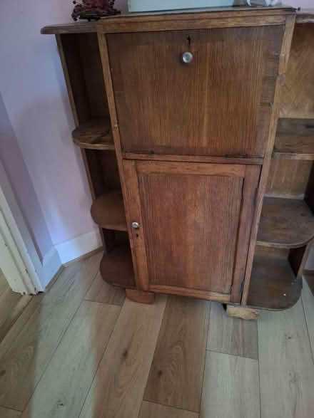 Photo of free antique Wooden cabinet drop-front (CB5 8PA) #1