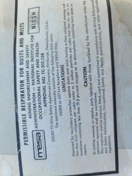 Photo of free Respirator (Mississauga Ontario Canada) #2