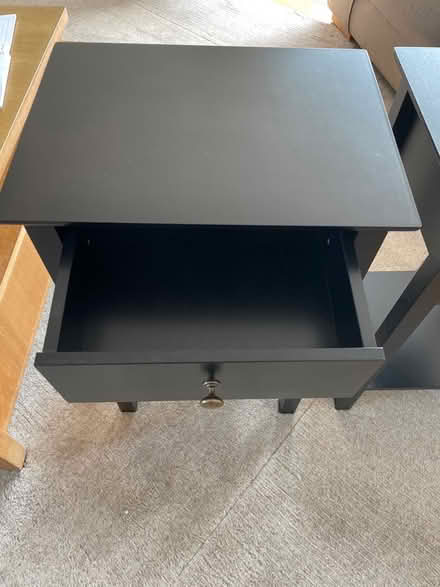 Photo of free X2 black side tables (Ockbrook DE72) #2