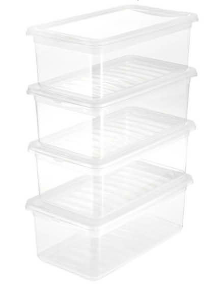 Photo of Old Clear plastic storage bins (Common Edge FY4) #1