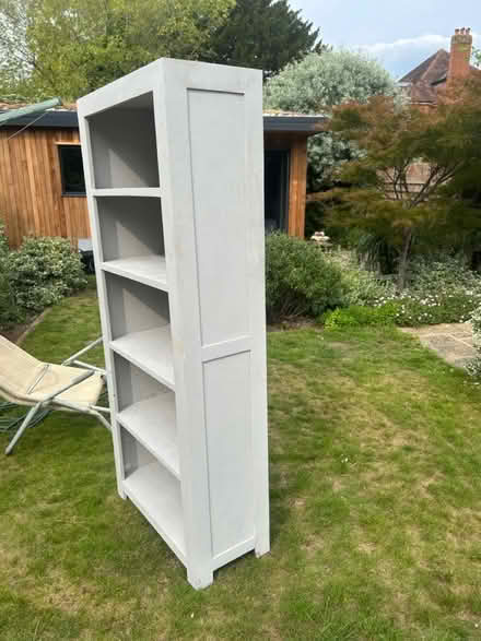 Photo of free Grey painted wooden bookshelves (BR1 Sundridge park) #2