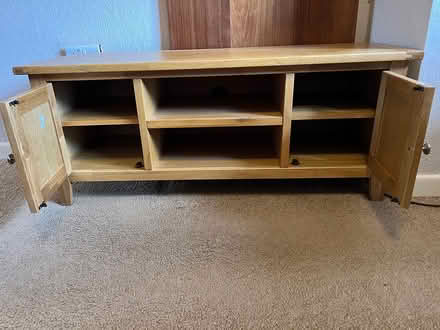 Photo of free Oak TV stand / storage unit (Caton) #2