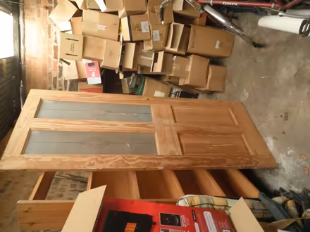 Photo of free interior door with 2 glass panels. (Albrighton WV7) #1