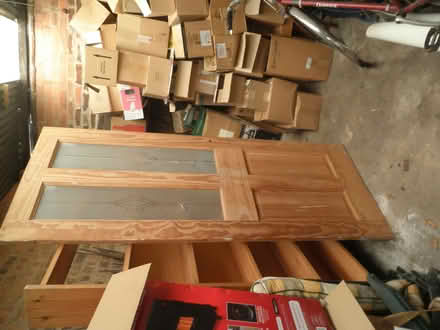 Photo of free interior door with 2 glass panels. (Albrighton WV7) #1