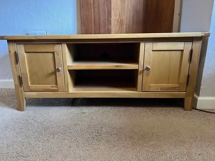 Photo of free Oak TV stand / storage unit (Caton) #1