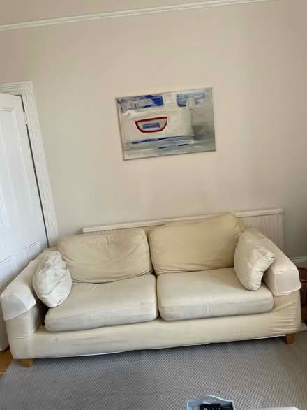 Photo of free Three seater cream sofa (Richmond TW9) #2
