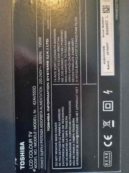 Photo of free Toshiba 42 inch Lcd TV (SE20) #4