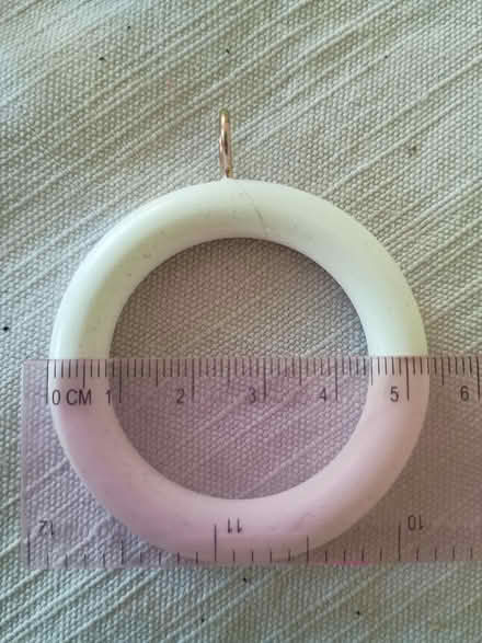 Photo of free 24 white wooden hoops for curtains (AB22) #1