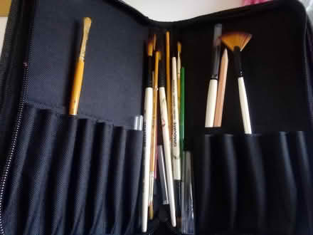 Photo of free Part used acrylic paint and brushes (RG30) #2