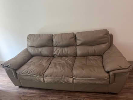 Photo of free Brown Leather Sofa (1109 E 5th St, Austin, 78702) #1
