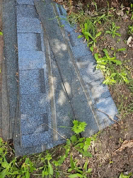 Photo of free 9 or 10 blue shingles (Near the experimental farm) #1