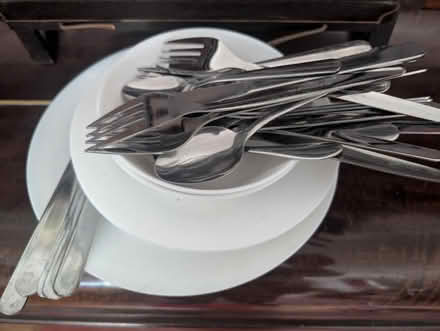 Photo of free White crockery and cutlery (Neasden NW10) #1