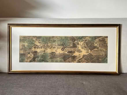 Photo of free Printed on silk traditional framed Chinese scenic picture (Twyford RG10) #1