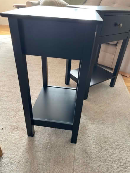 Photo of free X2 black side tables (Ockbrook DE72) #3