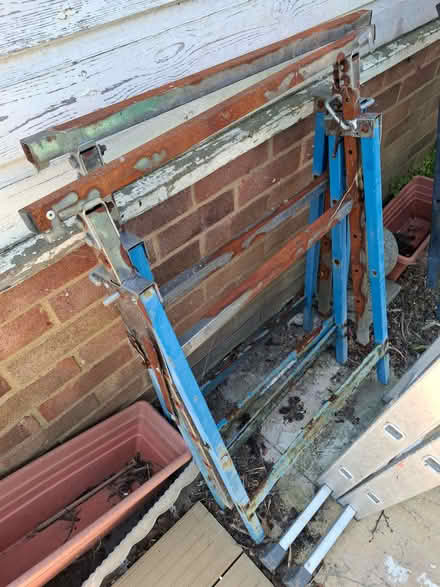 Photo of free Steel saw horses pair (Seaside BN23) #1