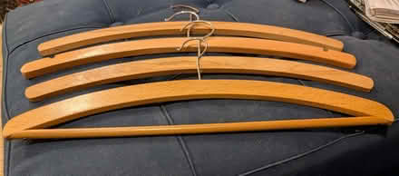 Photo of free 4 wooden hangers (Clieves Hills L39) #1