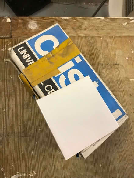 Photo of free Tiles - box of 50 unused 4" square white ceramic (Lewes BN7) #1