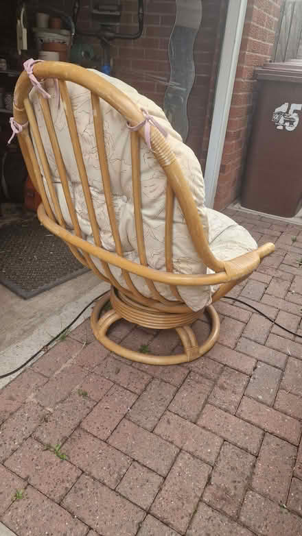 Photo of free Wicker swivel chair (Alverthorpe WF2) #2