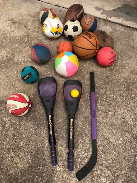 Photo of free Assorted sports equipment (Bethesda- River Rd & Wilson Ln) #1