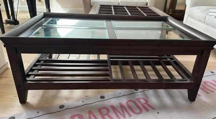 Photo of free Coffee table with glass top (East Castro Valley) #1
