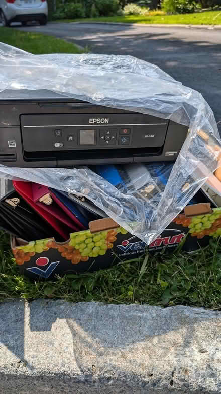 Photo of free Curb alert. Printer and binders (Nepean) #2