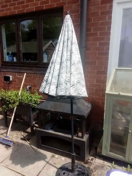 Photo of free Garden umbrella and base (Fearnhead WA2) #2