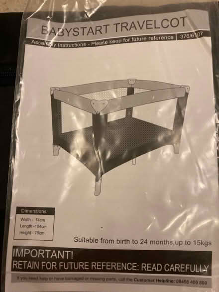 Photo of free Travel cot (East Malling ME19) #1